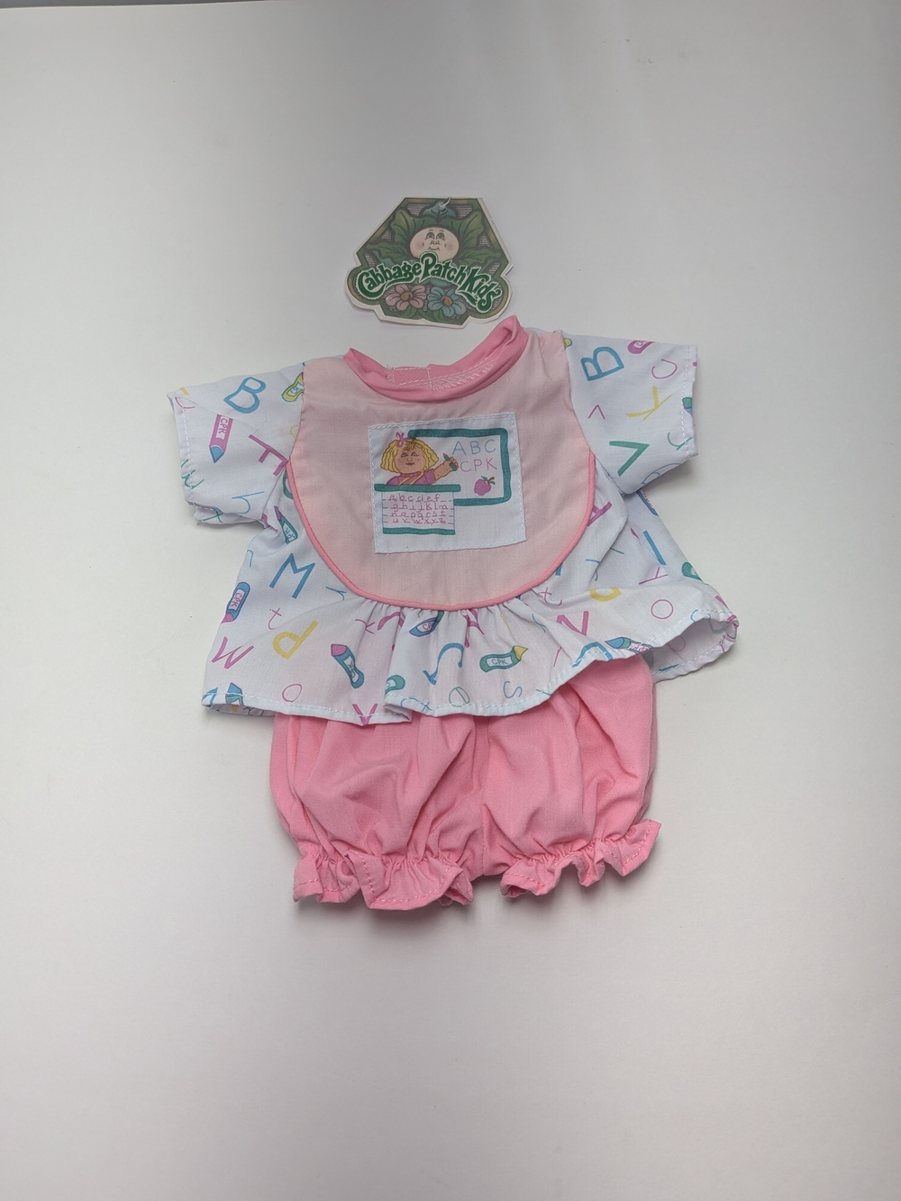 Cabbage Patch Kids Doll Clothes Preschool Kids Pink ABC Dress & Bloomers CPK